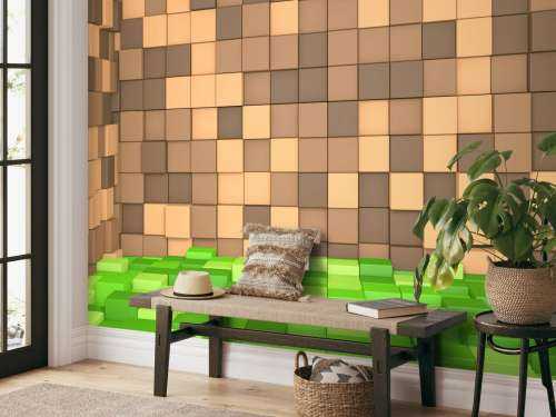 3D Minecraft Landschaft