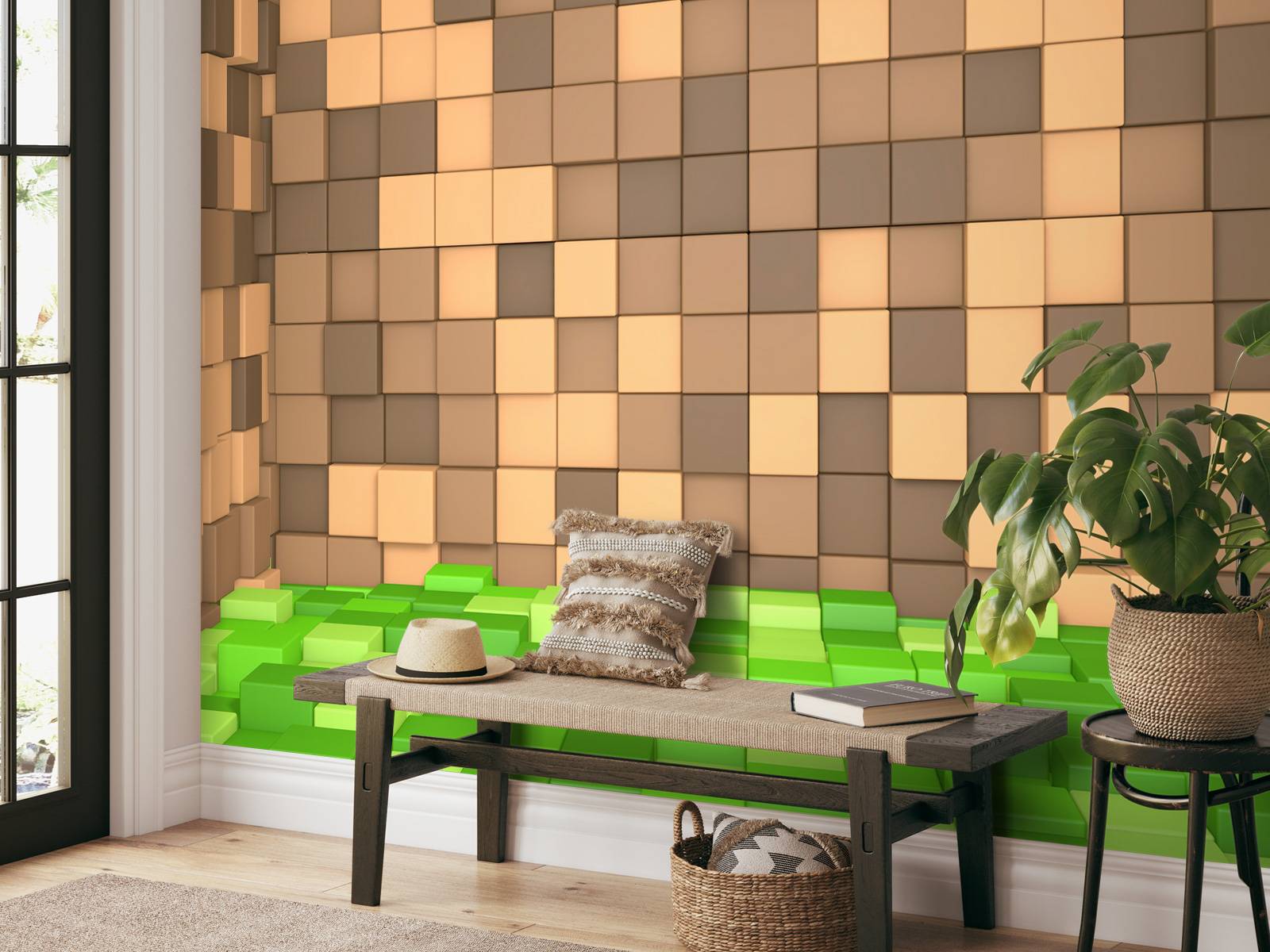3D Minecraft Landschaft
