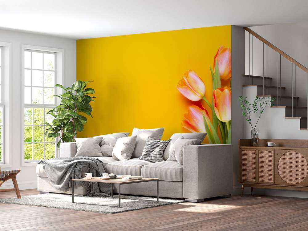 Tulpen auf Gelb