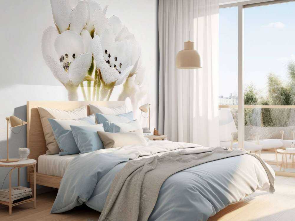 Nahaufnahme der Birnenblüte