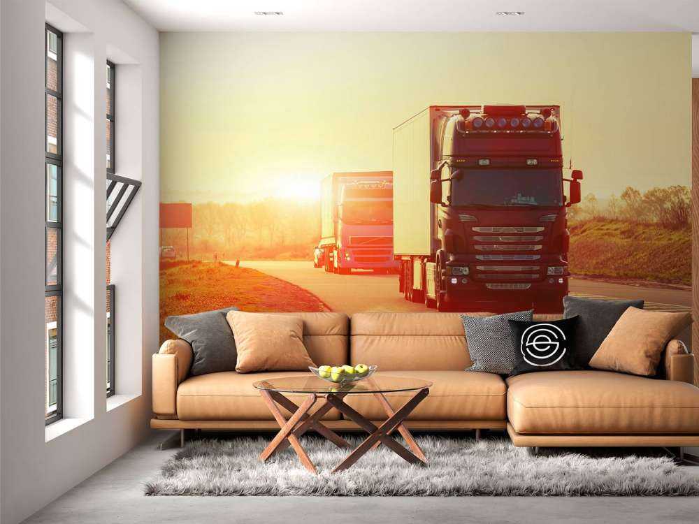 Lastwagen auf einer Autobahn