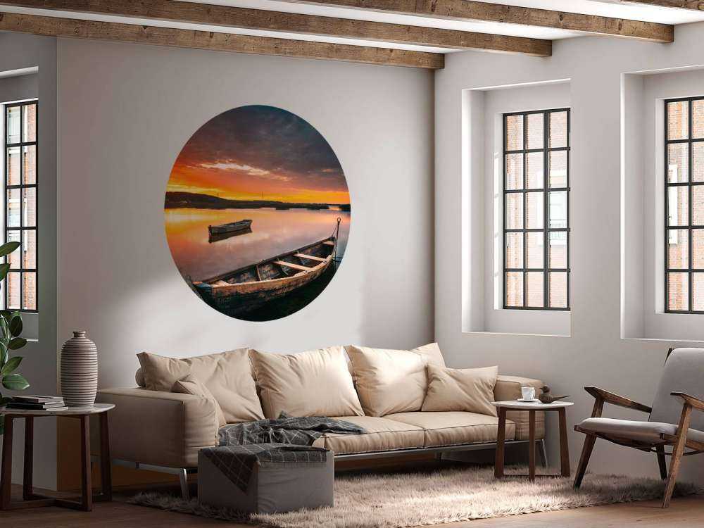 Boote bei Sonnenuntergang