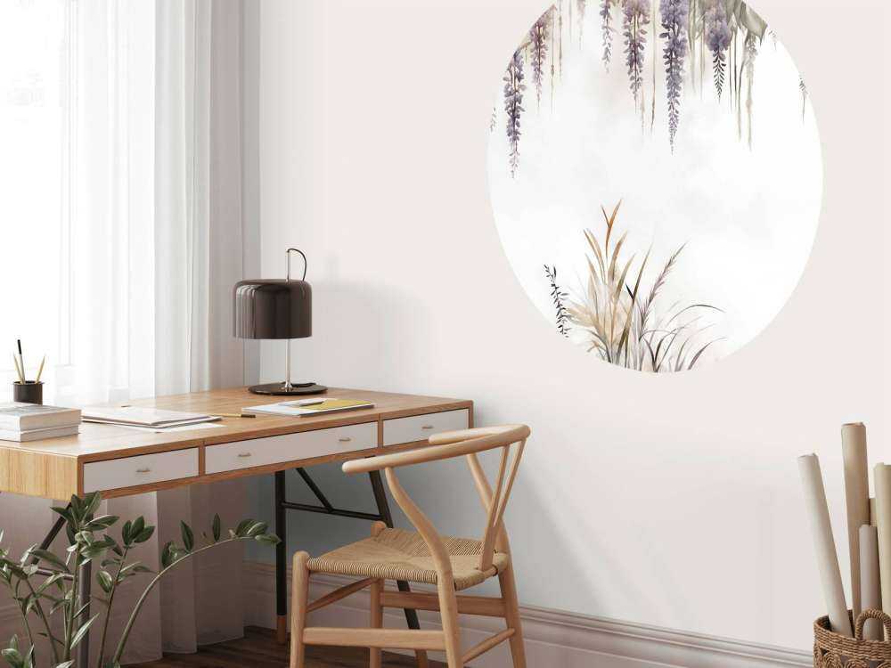 Wisteria und Feldgräser Beige