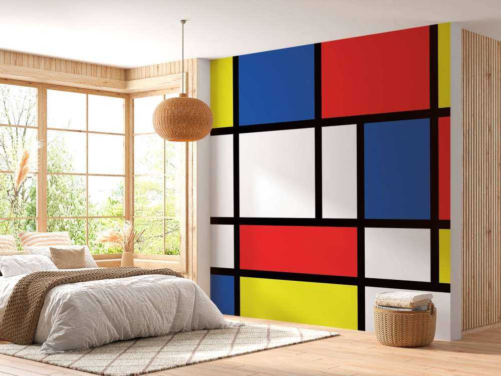 Mondriaan auf Fototapete