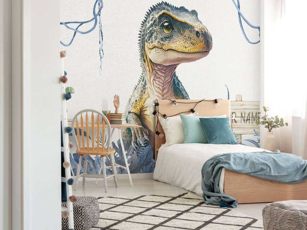 Baby-T-Rex im blauen Dschungel