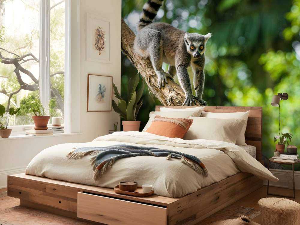 Ringelschwanzaffe in einem Baum