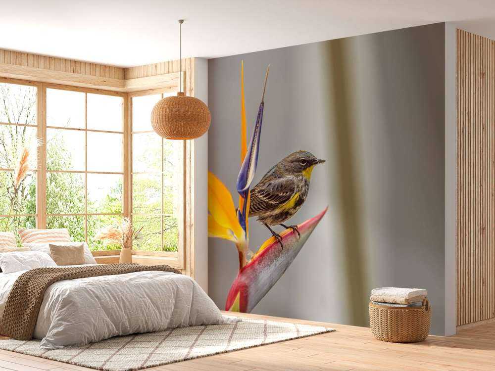 Paradiesblume mit Vogel
