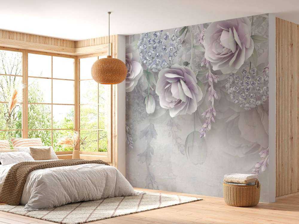 Wand aus Blumen