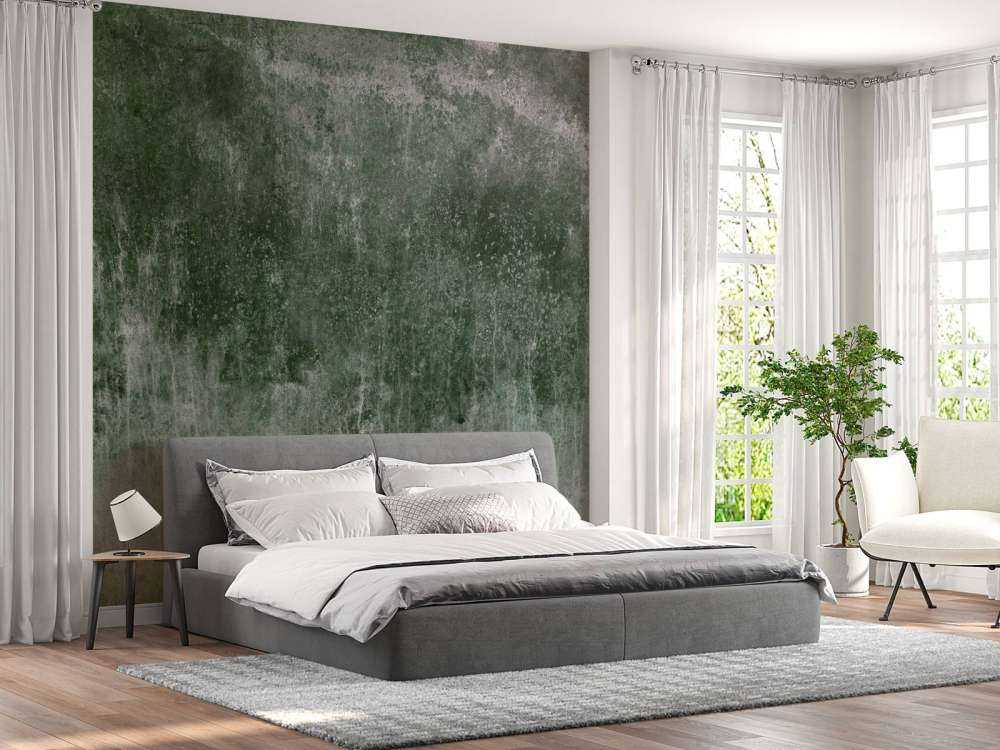 Alte verwitterte grüne Wand
