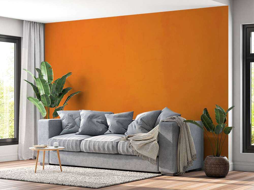 Leuchtend orangefarbener Beton