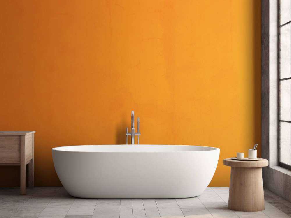 Leuchtend orangefarbener Beton