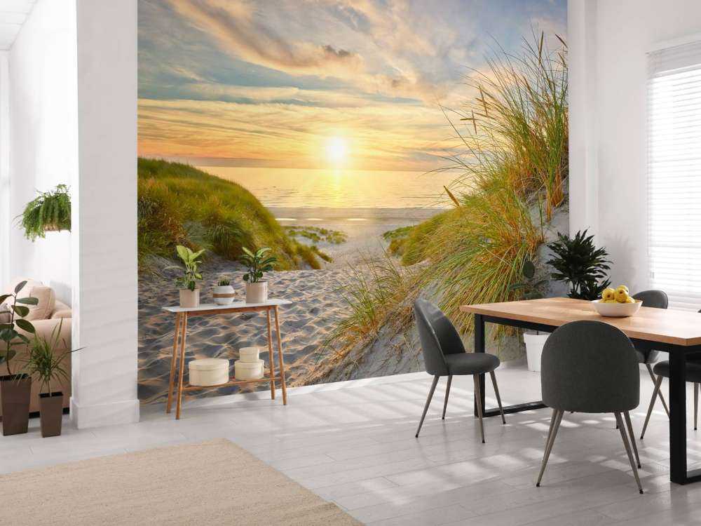 Sonnenuntergang am Dünenstrand