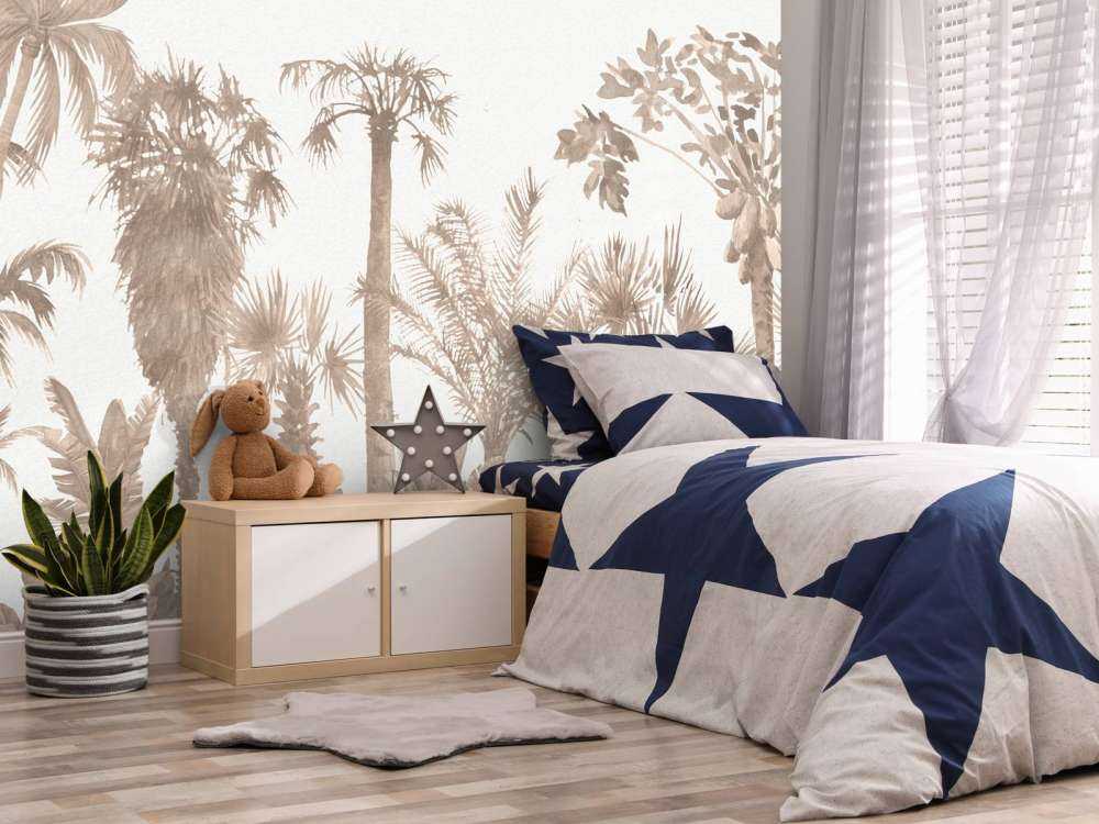 Dschungelthema in Taupe