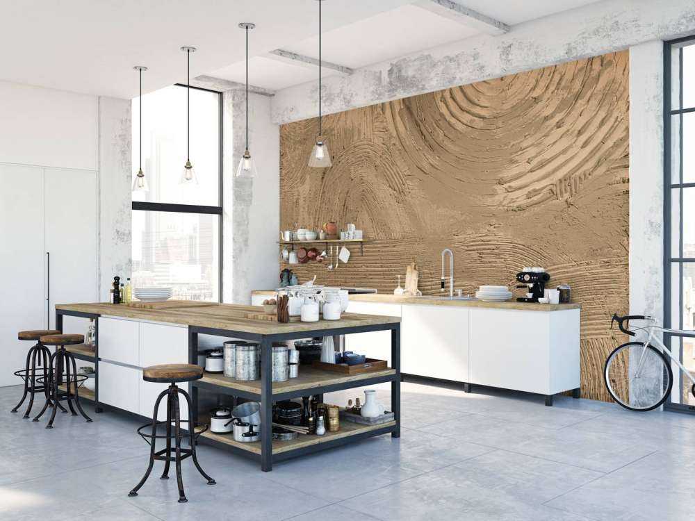 Strukturen und Formen in Goldbraun