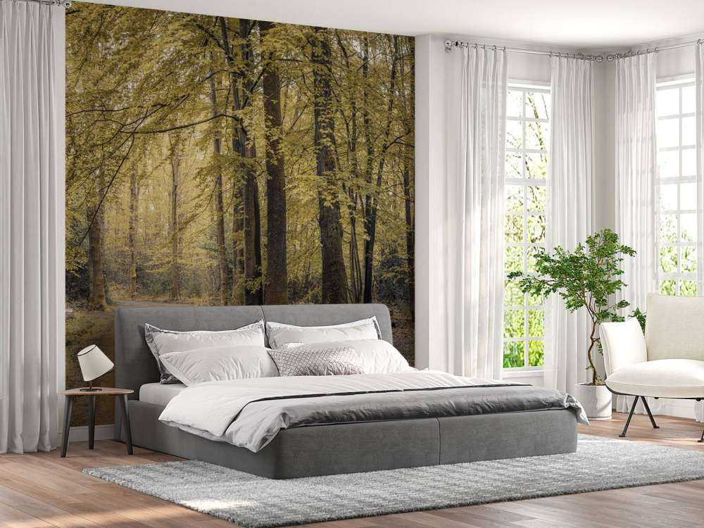 Pfad durch grünen Wald