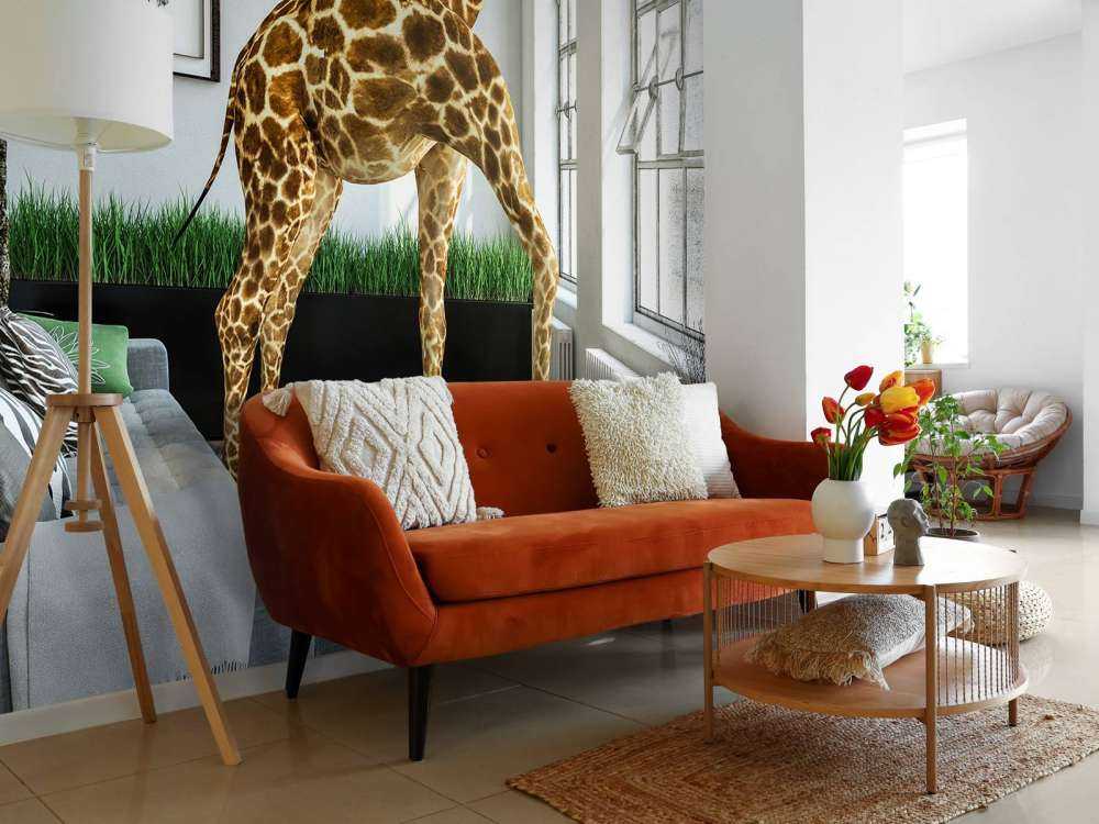 Guckende Giraffe