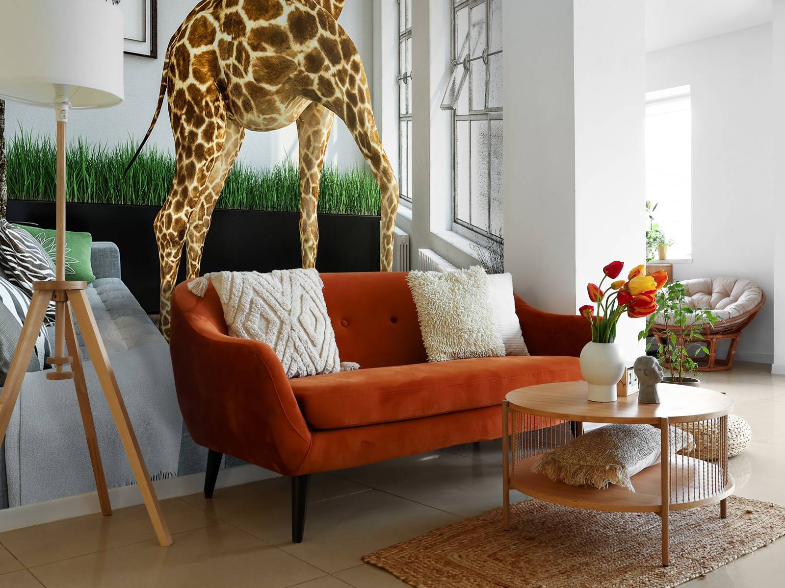 Guckende Giraffe