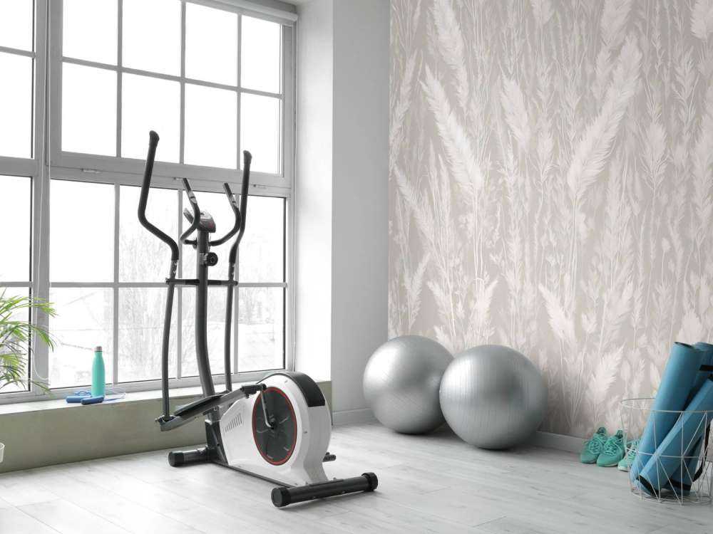 Wand von Feldgräsern - grau