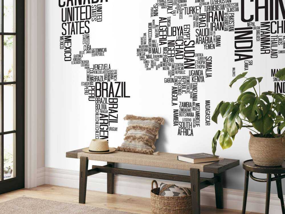 Typografische Weltkarte