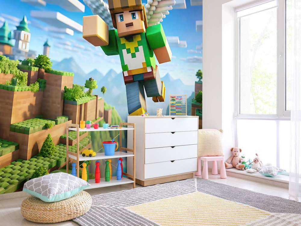 Fliegender Held des Pixelvalleys