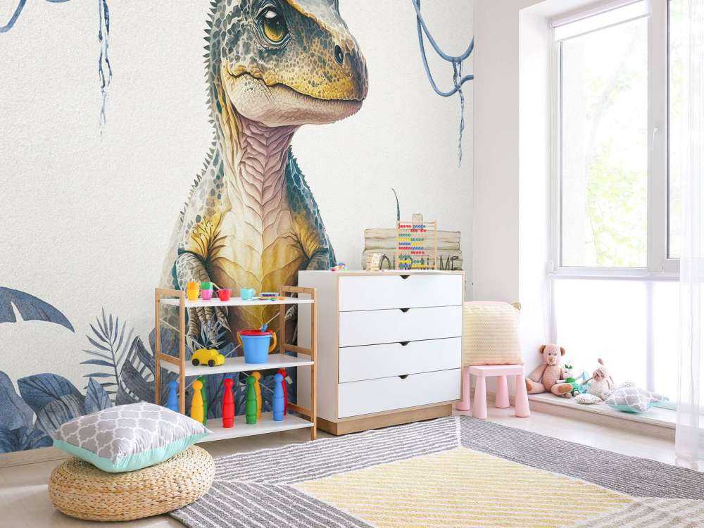 Baby-T-Rex im blauen Dschungel