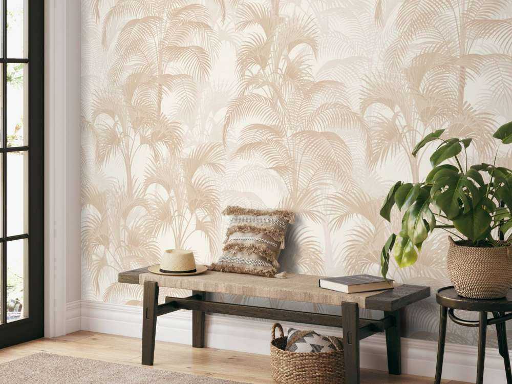 Tropische Palmen im Vintage-Stil - Sand