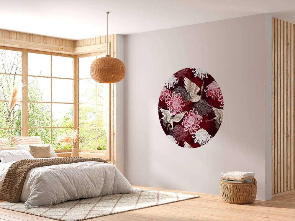 Kranichmuster rosa