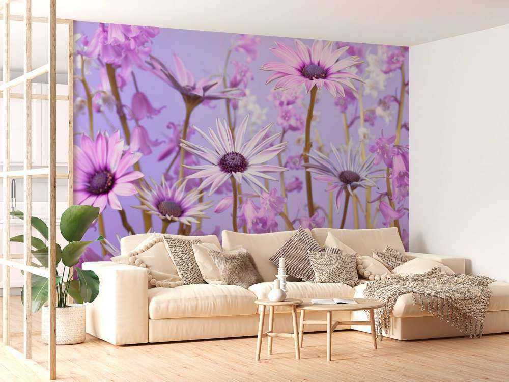 Bunte lila Blumen