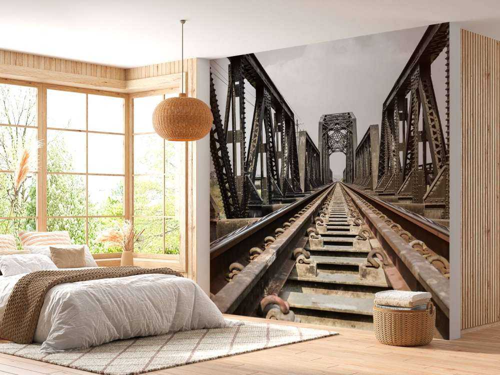 Eisenbahnbrücke aus Metall