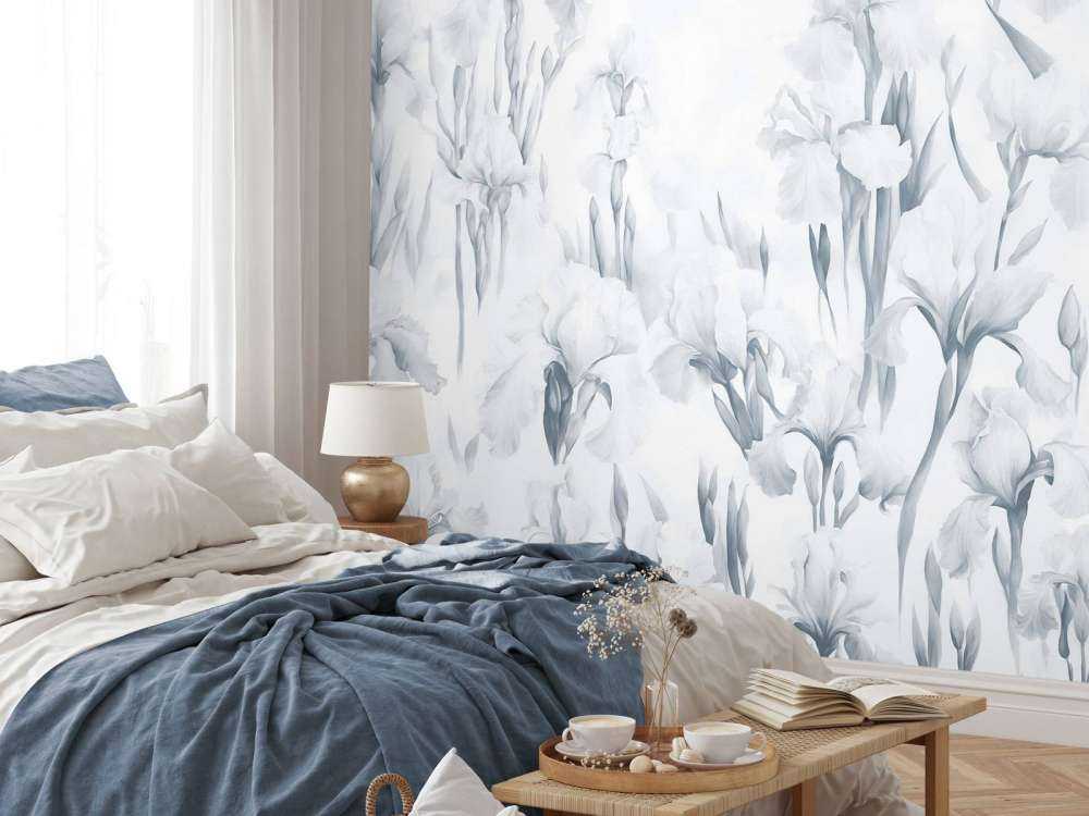 Iris tanzen nahtlos kühles Blau