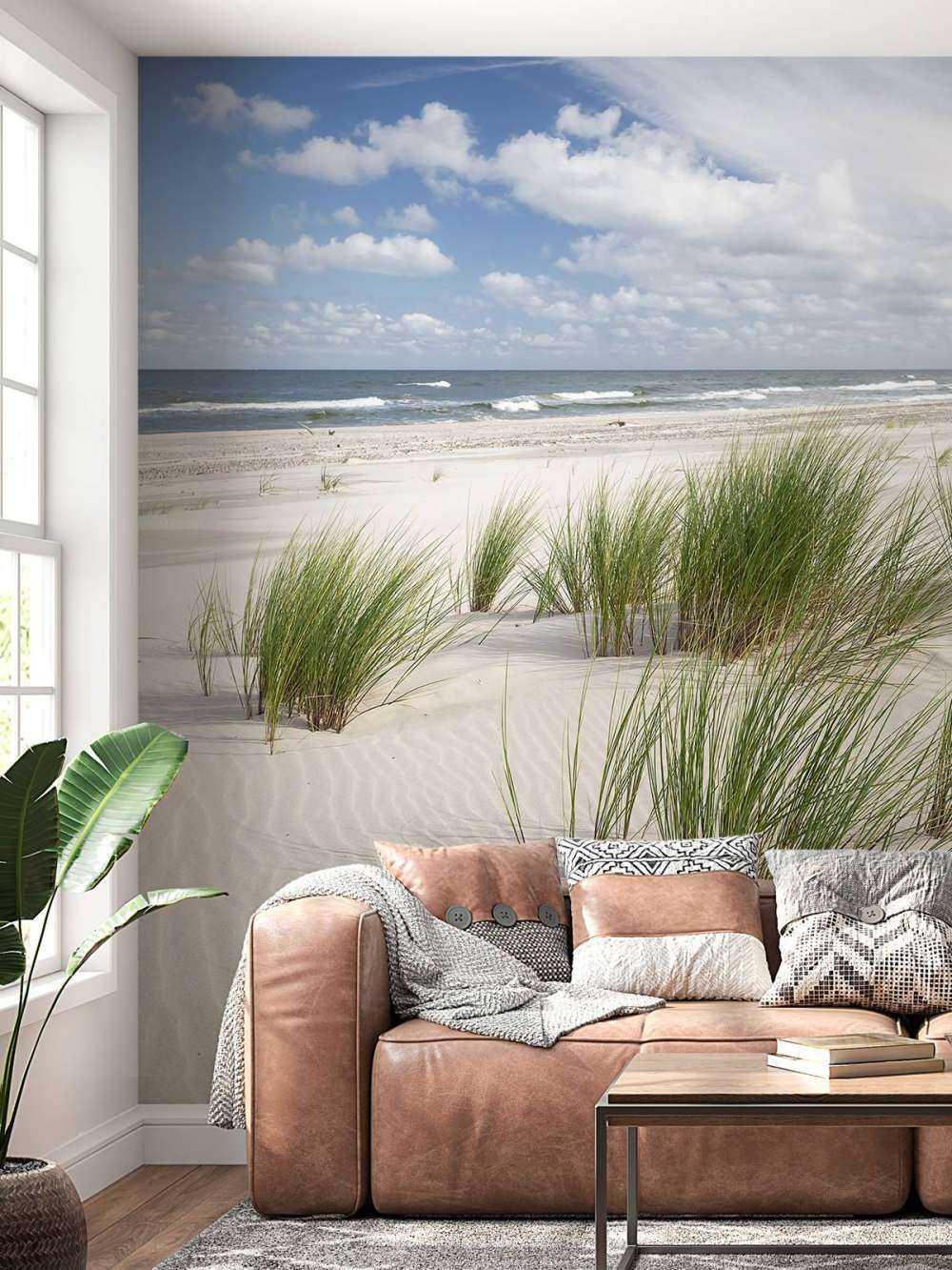 Strand mit Dünenpflanzen