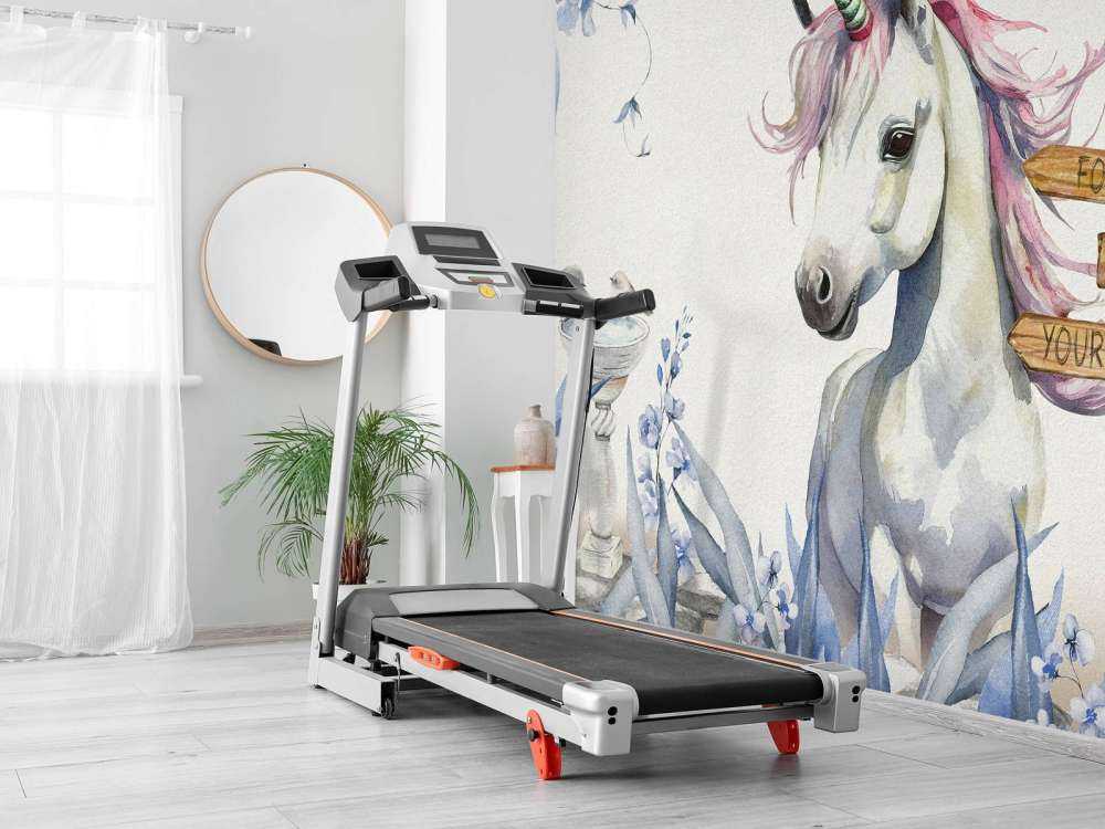 Baby Einhorn mit Pflanzen blau