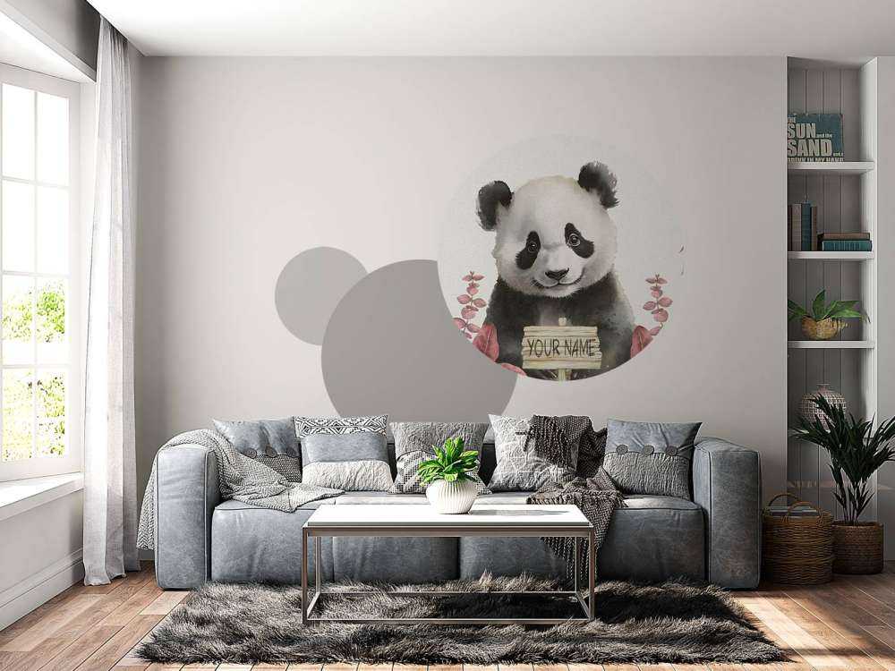 Kleiner Panda im Dschungel rosa