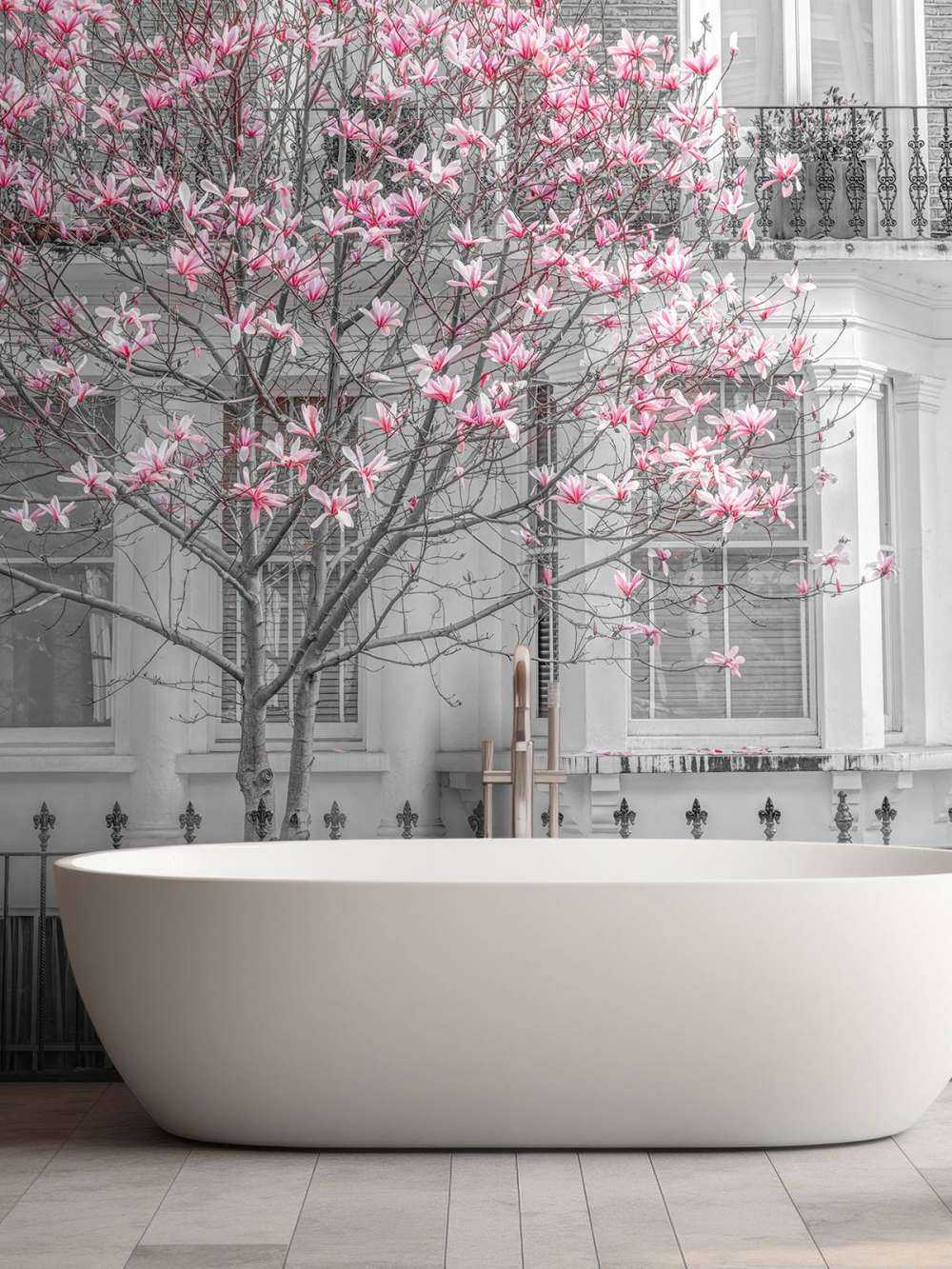Blühender Magnolienbaum