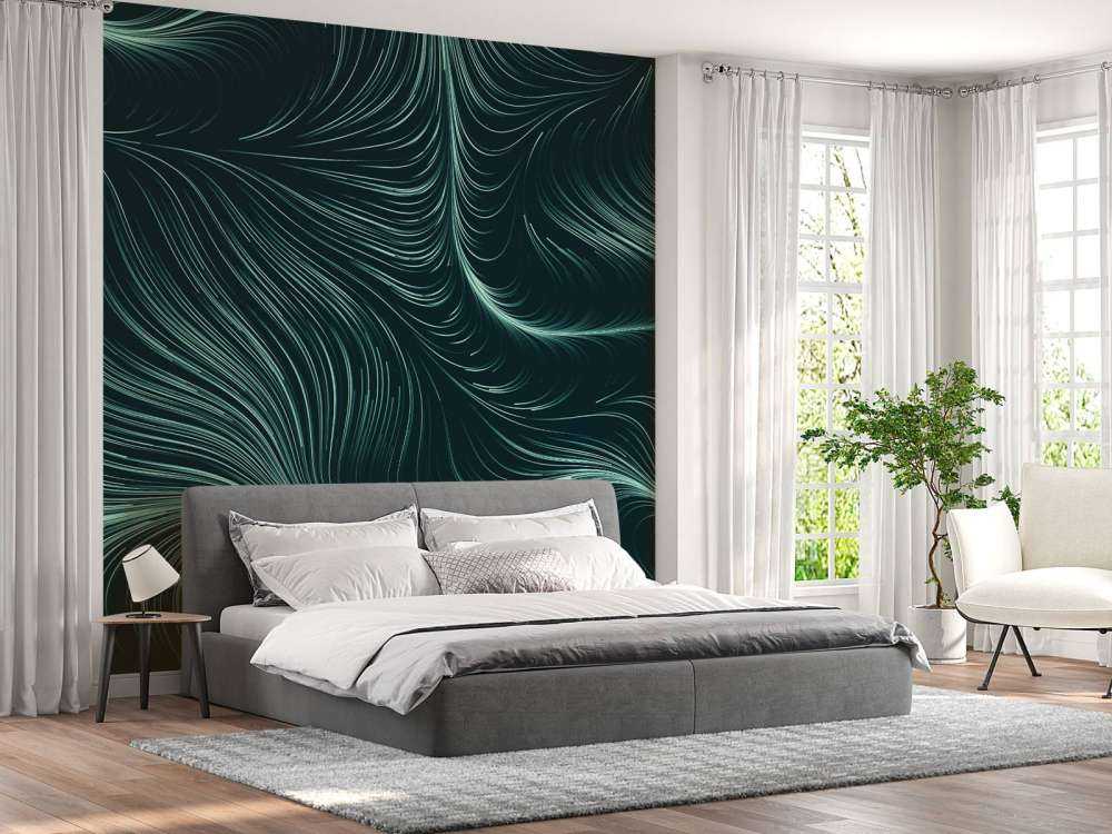 Grün beleuchtete Linien
