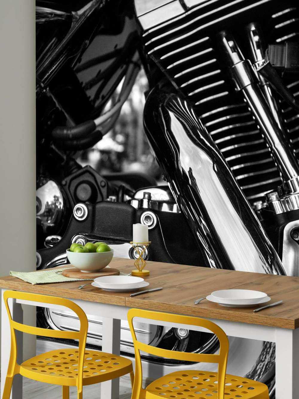 Glänzender Motorblock