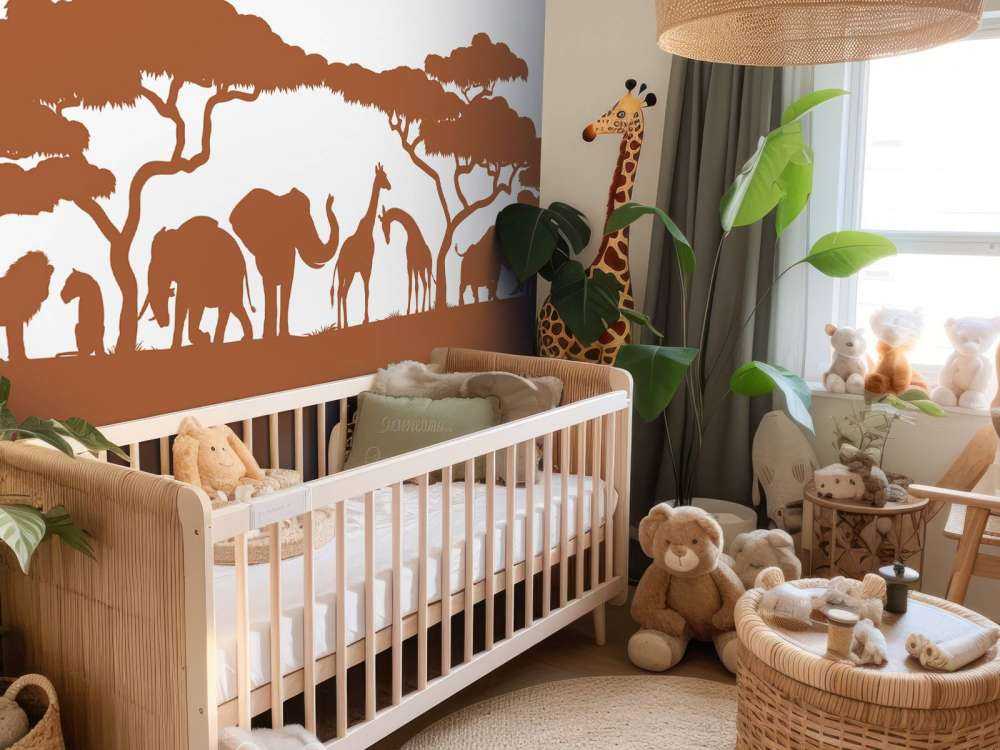 Scherenschnitt-Safari-Tiere, Rostfarbe