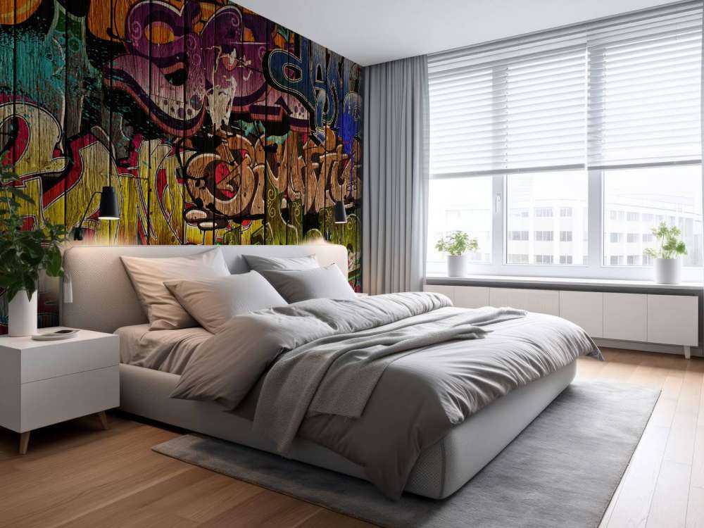 Graffiti auf Holz