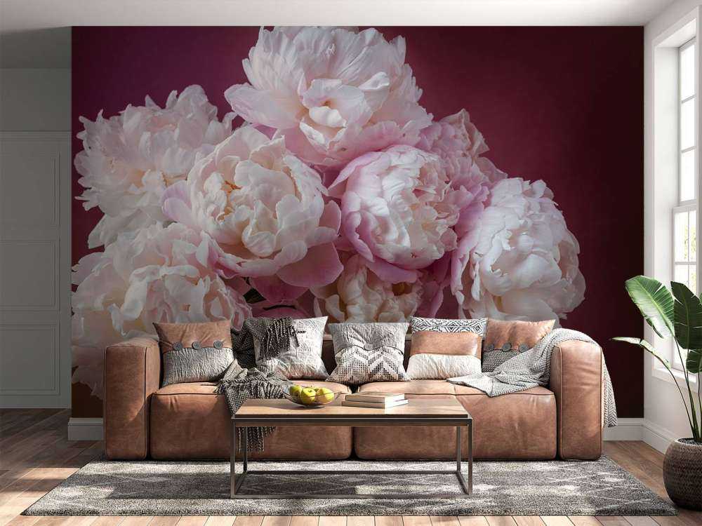 Strauß rosa Pfingstrosen