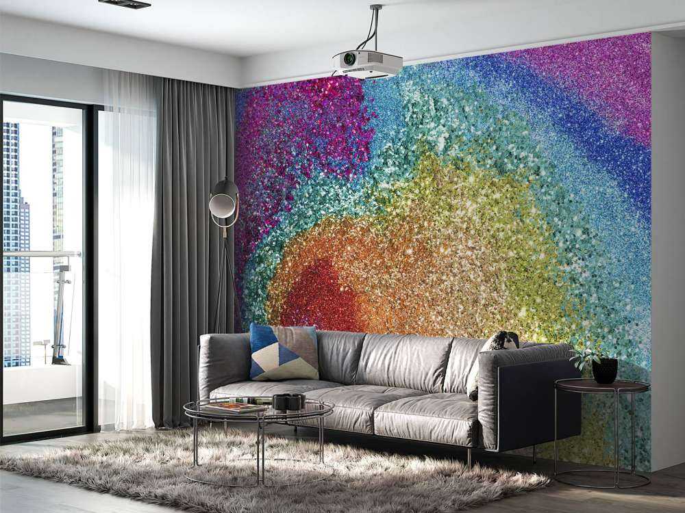 Regenbogen glitzert