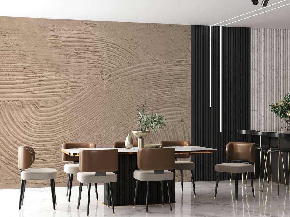 Strukturierte Linien in Taupe