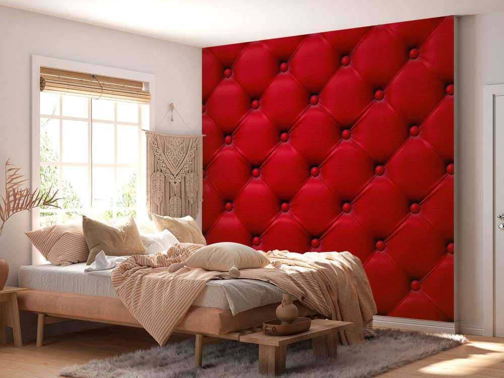 Roter Chesterfield-Look
