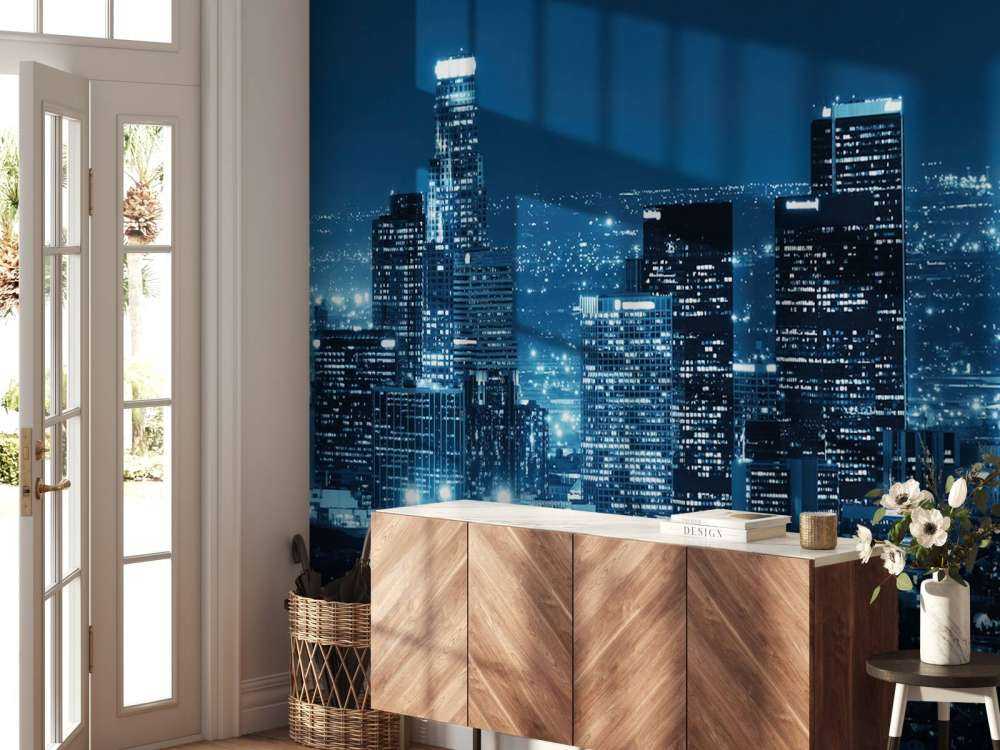 Skyline blau