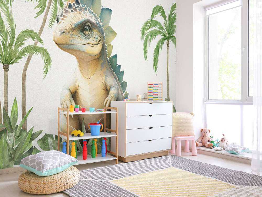 Baby-Stegosaurus im Dschungel