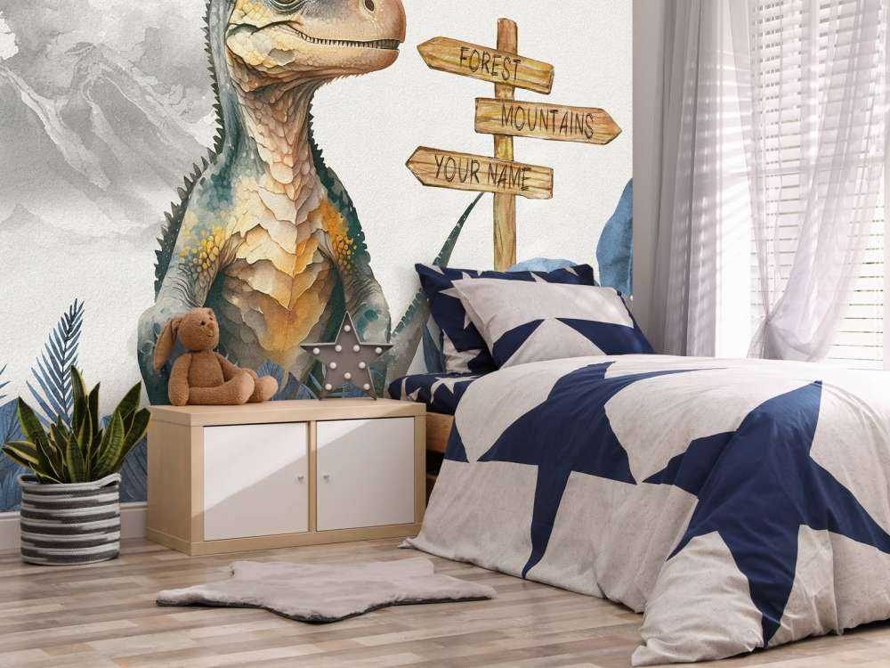 Baby-Velociraptor im blauen Dschungel