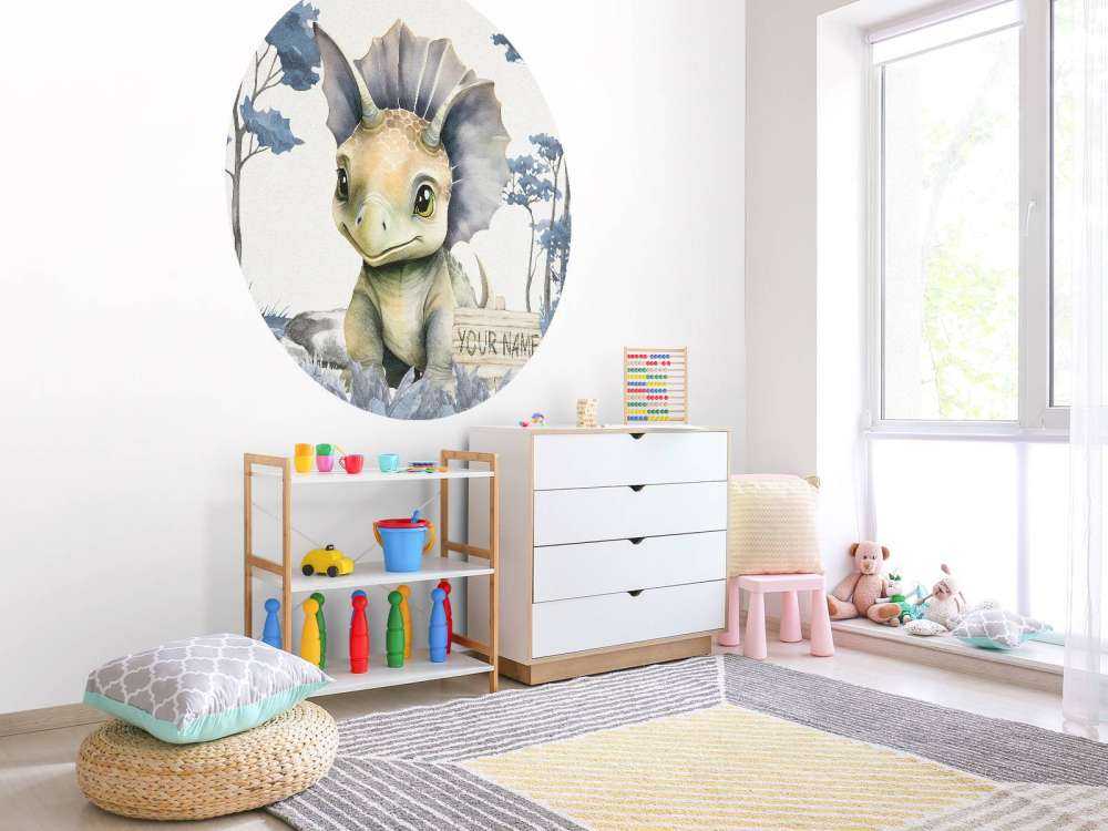 Baby-Triceratops im blauen Dschungel