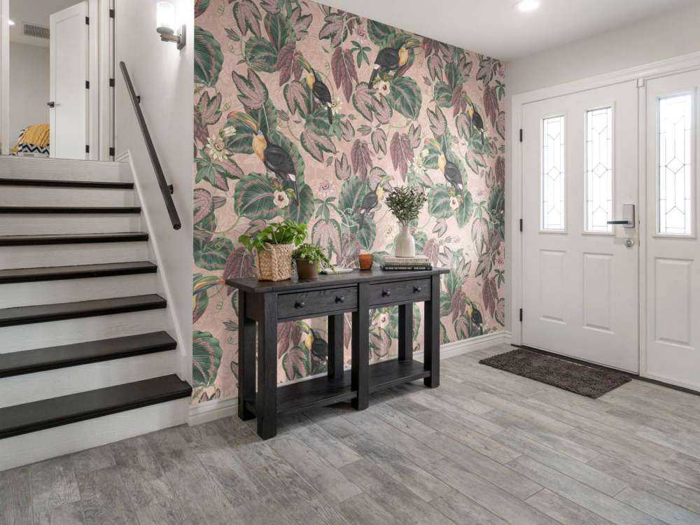 Tropische Dschungelvögel & -tukane - rosa