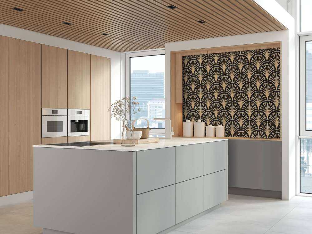 Gold Art Deco Blumen