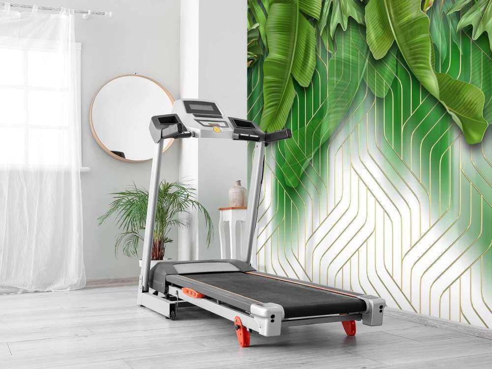 Goldene Linien Effekt mit grünen Blättern