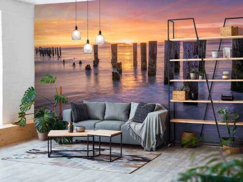 Orange lila Meer